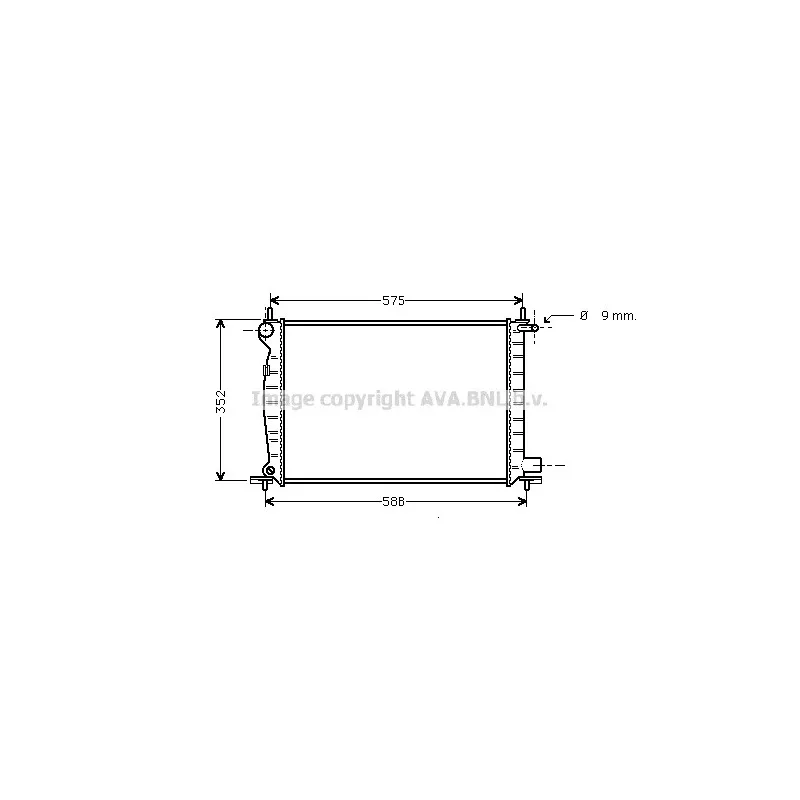 Radiateur, refroidissement du moteur AVA QUALITY COOLING FDA2225