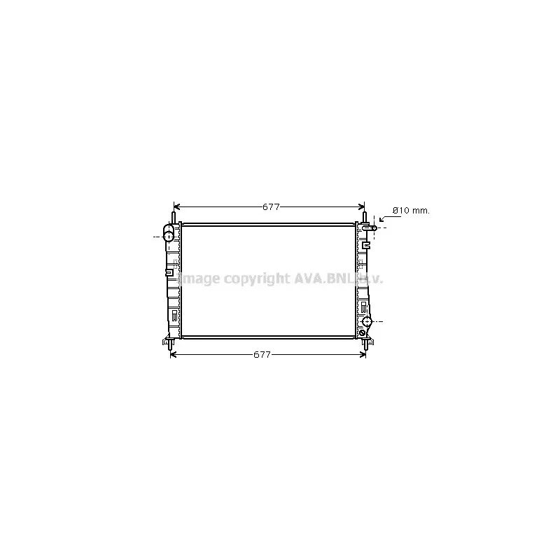 Radiateur, refroidissement du moteur AVA QUALITY COOLING FDA2266
