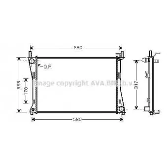 Radiateur, refroidissement du moteur AVA QUALITY COOLING
