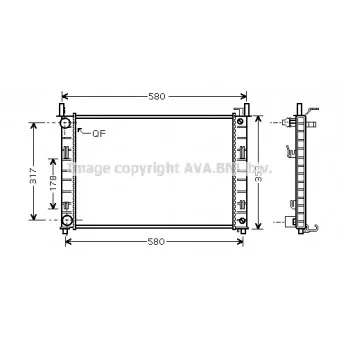 Radiateur, refroidissement du moteur AVA QUALITY COOLING