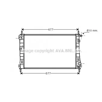 Radiateur, refroidissement du moteur AVA QUALITY COOLING FDA2336