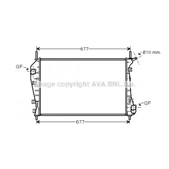 Radiateur, refroidissement du moteur AVA QUALITY COOLING FDA2337