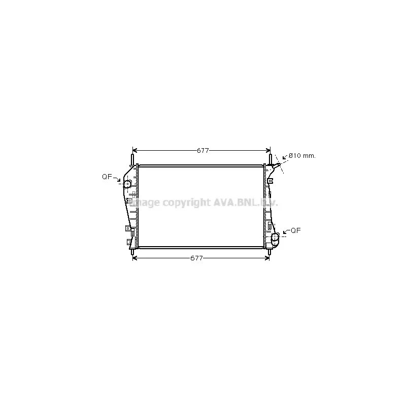 Radiateur, refroidissement du moteur AVA QUALITY COOLING FDA2337