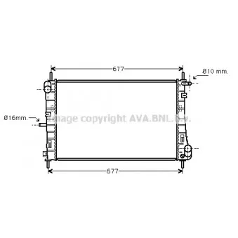 Radiateur, refroidissement du moteur AVA QUALITY COOLING FDA2338