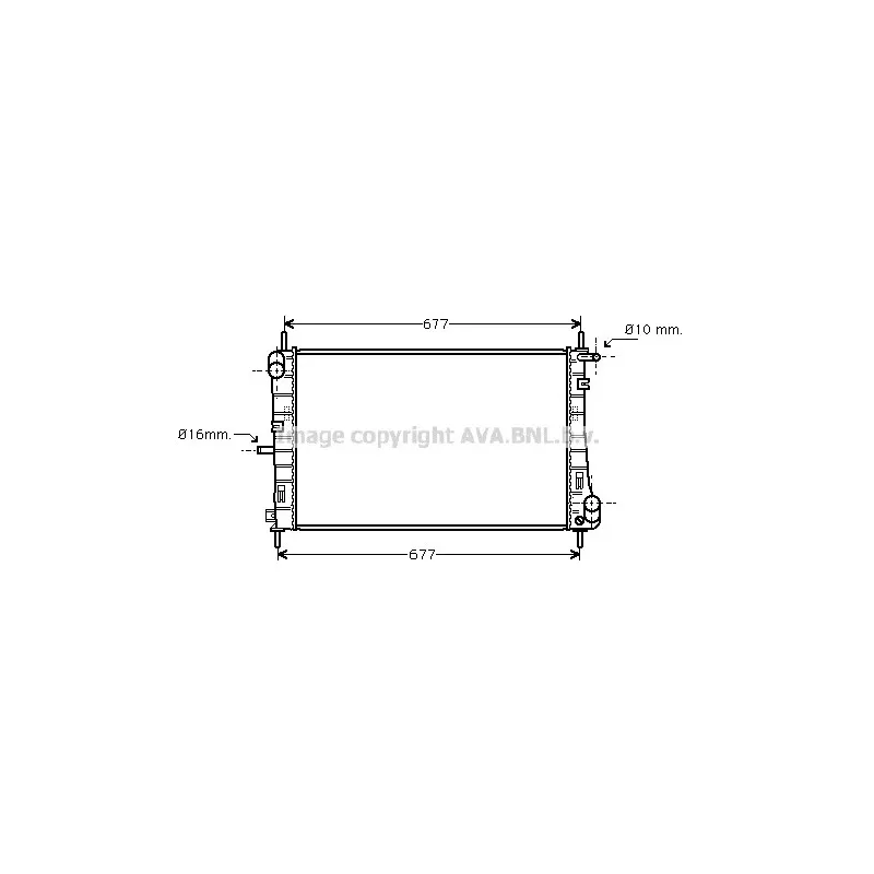 Radiateur, refroidissement du moteur AVA QUALITY COOLING FDA2338