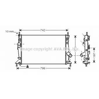 Radiateur, refroidissement du moteur AVA QUALITY COOLING FDA2370