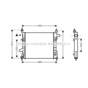 Radiateur, refroidissement du moteur AVA QUALITY COOLING FDA2372