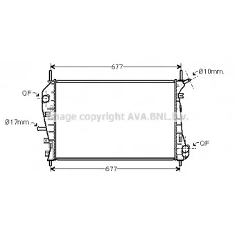 Radiateur, refroidissement du moteur AVA QUALITY COOLING FDA2376