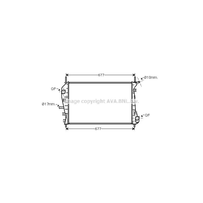 Radiateur, refroidissement du moteur AVA QUALITY COOLING FDA2376