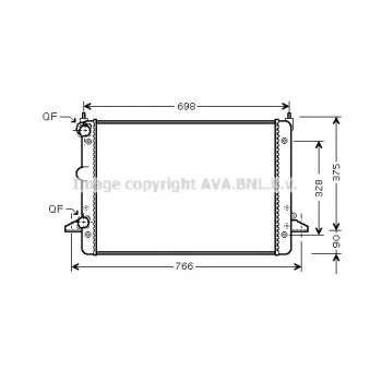 Radiateur, refroidissement du moteur AVA QUALITY COOLING