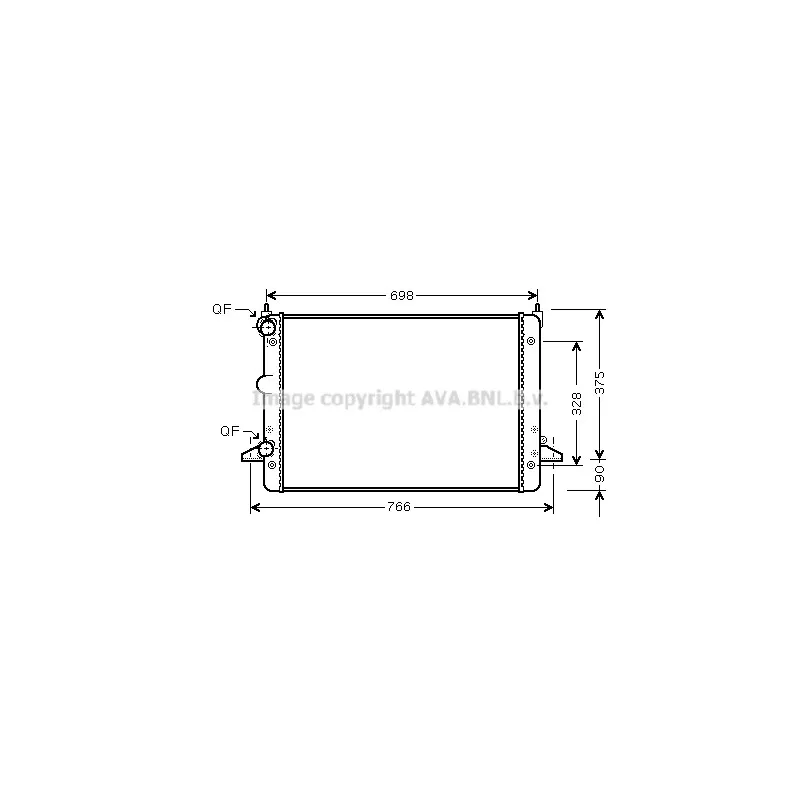 Radiateur, refroidissement du moteur AVA QUALITY COOLING FDA2396