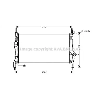Radiateur, refroidissement du moteur AVA QUALITY COOLING FDA2405