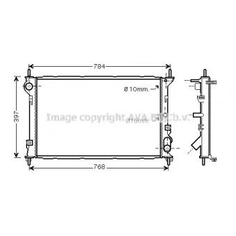 Radiateur, refroidissement du moteur AVA QUALITY COOLING FDA2411