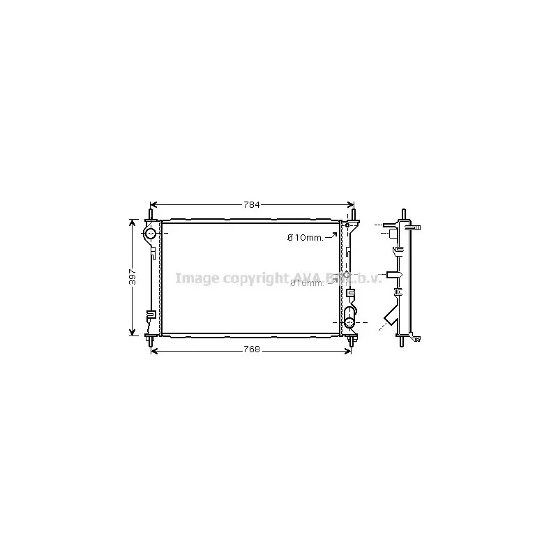 Radiateur, refroidissement du moteur AVA QUALITY COOLING FDA2411