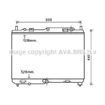Radiateur, refroidissement du moteur AVA QUALITY COOLING FDA2441