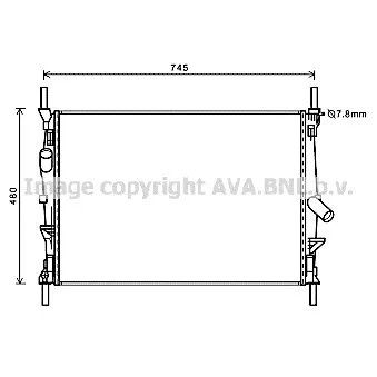 Radiateur, refroidissement du moteur AVA QUALITY COOLING FDA2589