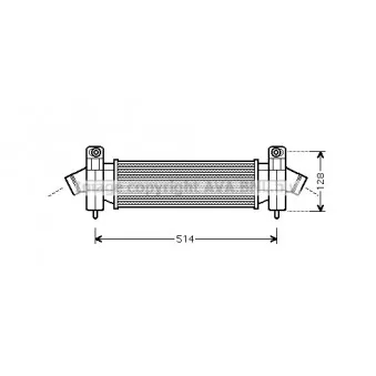 Intercooler, échangeur AVA QUALITY COOLING FDA4341