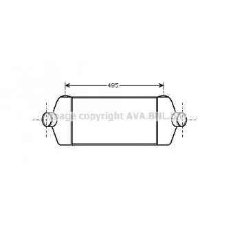 Intercooler, échangeur AVA QUALITY COOLING FDA4406
