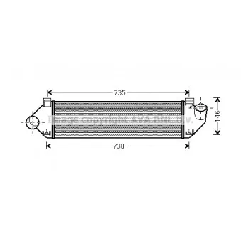 Intercooler, échangeur AVA QUALITY COOLING FDA4438