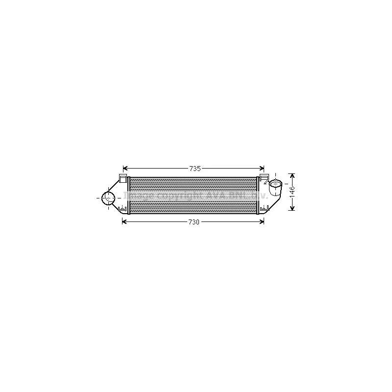 Intercooler, échangeur AVA QUALITY COOLING FDA4438