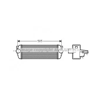 Intercooler, échangeur AVA QUALITY COOLING FDA4443
