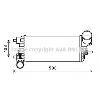 Intercooler, échangeur AVA QUALITY COOLING FDA4471