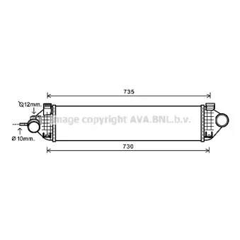 Intercooler, échangeur AVA QUALITY COOLING FDA4473
