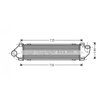Intercooler, échangeur AVA QUALITY COOLING FDA4480