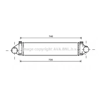 Intercooler, échangeur AVA QUALITY COOLING FDA4494
