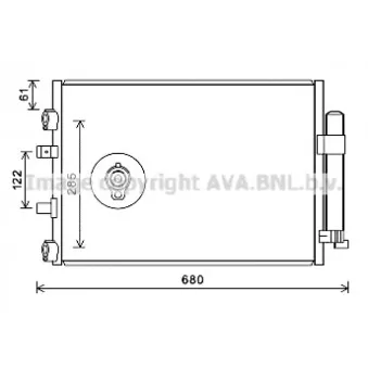Condenseur, climatisation AVA QUALITY COOLING FDA5484D