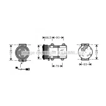 Compresseur, climatisation AVA QUALITY COOLING FDAK276