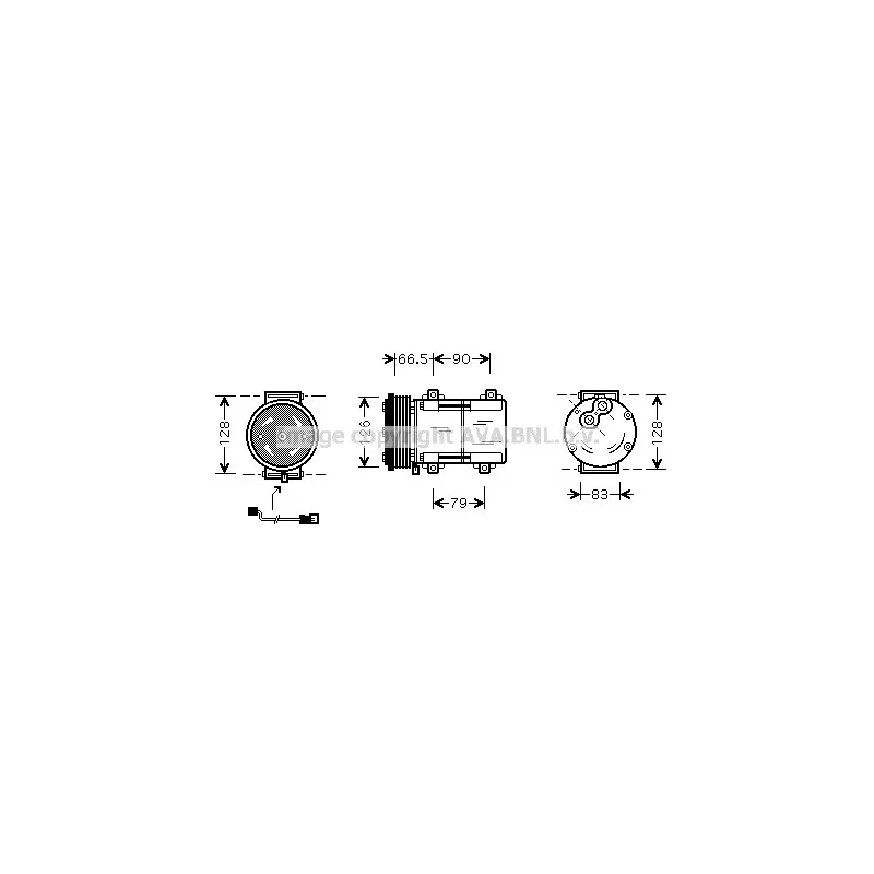 Compresseur, climatisation AVA QUALITY COOLING FDAK276