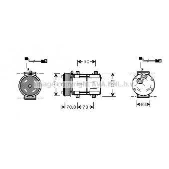 Compresseur, climatisation AVA QUALITY COOLING FDAK281