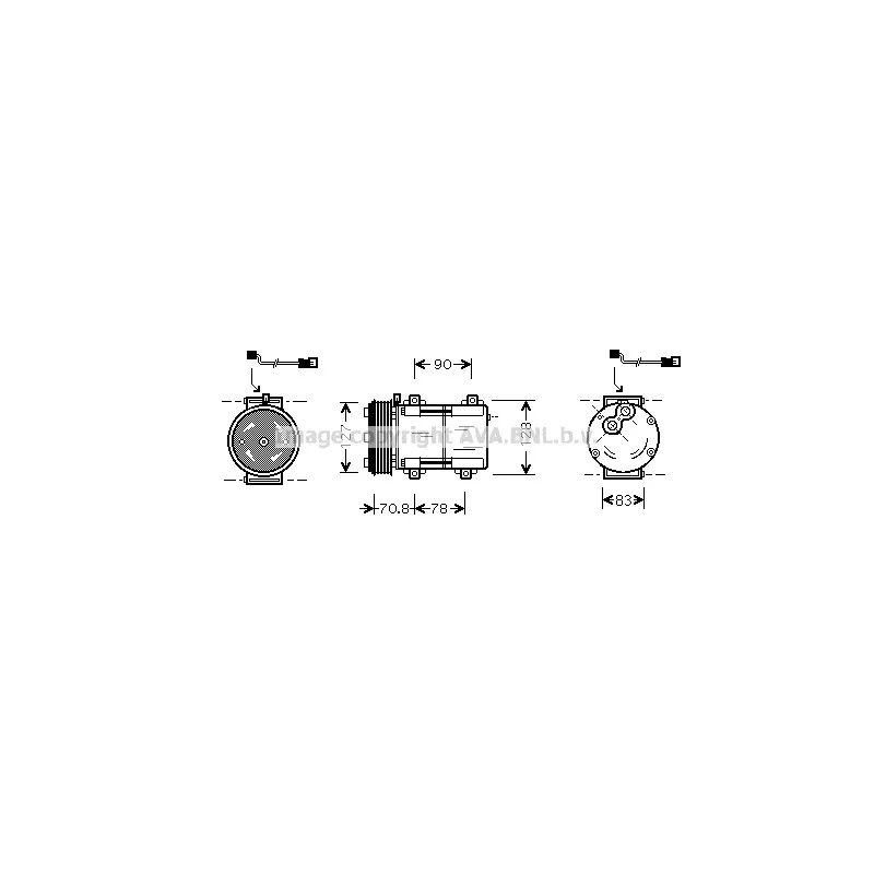 Compresseur, climatisation AVA QUALITY COOLING FDAK281