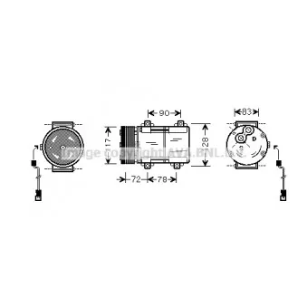 Compresseur, climatisation AVA QUALITY COOLING FDAK285