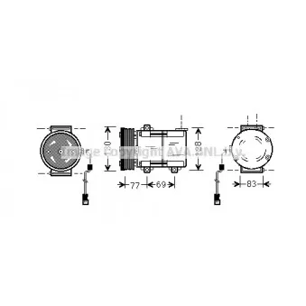 Compresseur, climatisation AVA QUALITY COOLING FDAK289