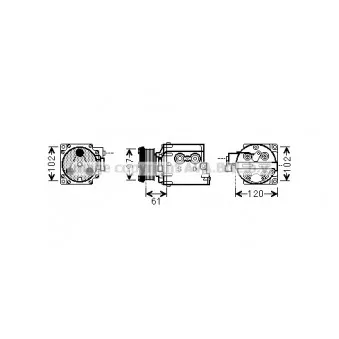 Compresseur, climatisation AVA QUALITY COOLING FDAK436
