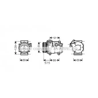 Compresseur, climatisation AVA QUALITY COOLING FDAK451