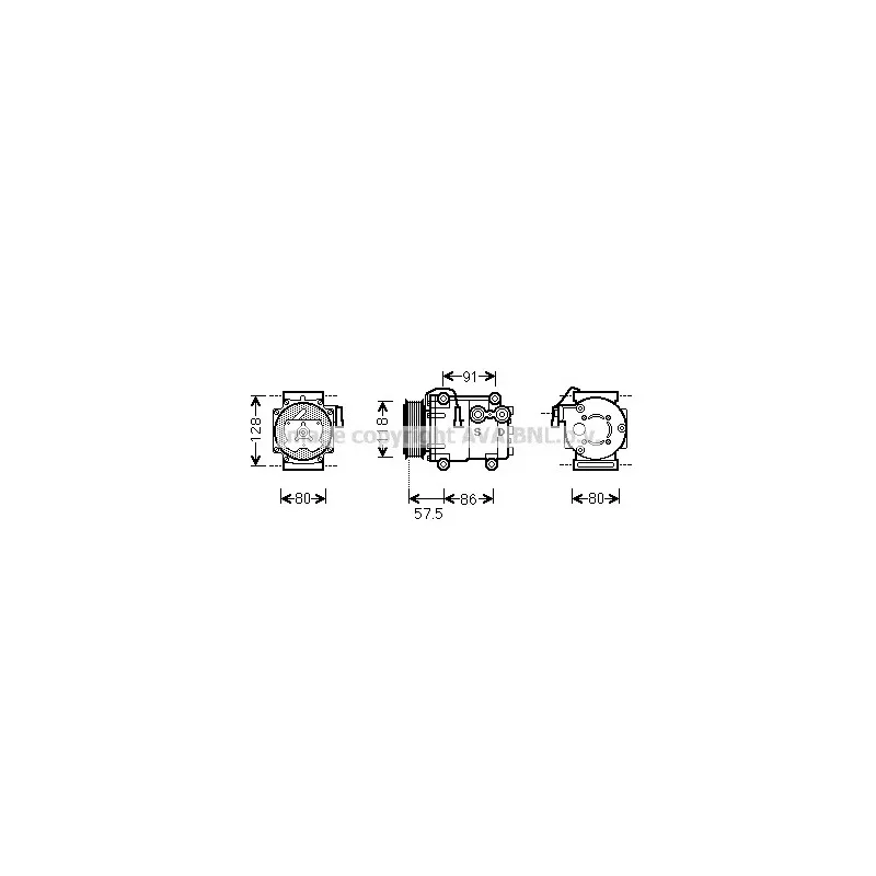 Compresseur, climatisation AVA QUALITY COOLING FDAK451