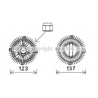Embrayage, ventilateur de radiateur AVA QUALITY COOLING FDC446