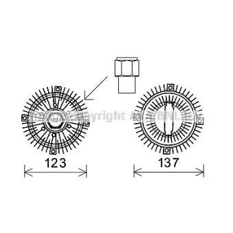 Embrayage, ventilateur de radiateur AVA QUALITY COOLING FDC447