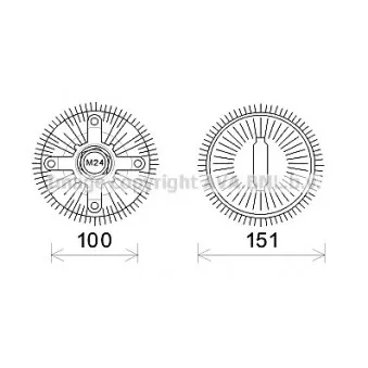 Embrayage, ventilateur de radiateur AVA QUALITY COOLING FDC448