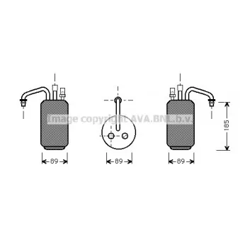Filtre déshydratant, climatisation AVA QUALITY COOLING FDD017