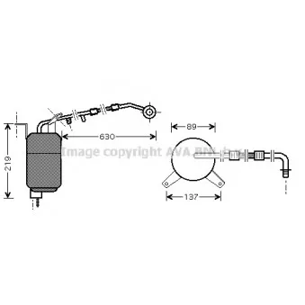 Filtre déshydratant, climatisation AVA QUALITY COOLING FDD111