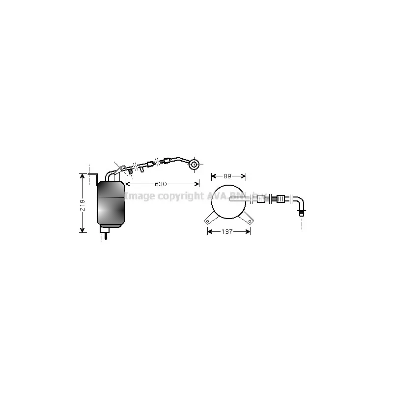 Filtre déshydratant, climatisation AVA QUALITY COOLING FDD111