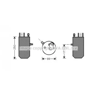 Filtre déshydratant, climatisation AVA QUALITY COOLING FDD125