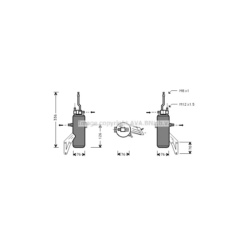 Filtre déshydratant, climatisation AVA QUALITY COOLING FDD292