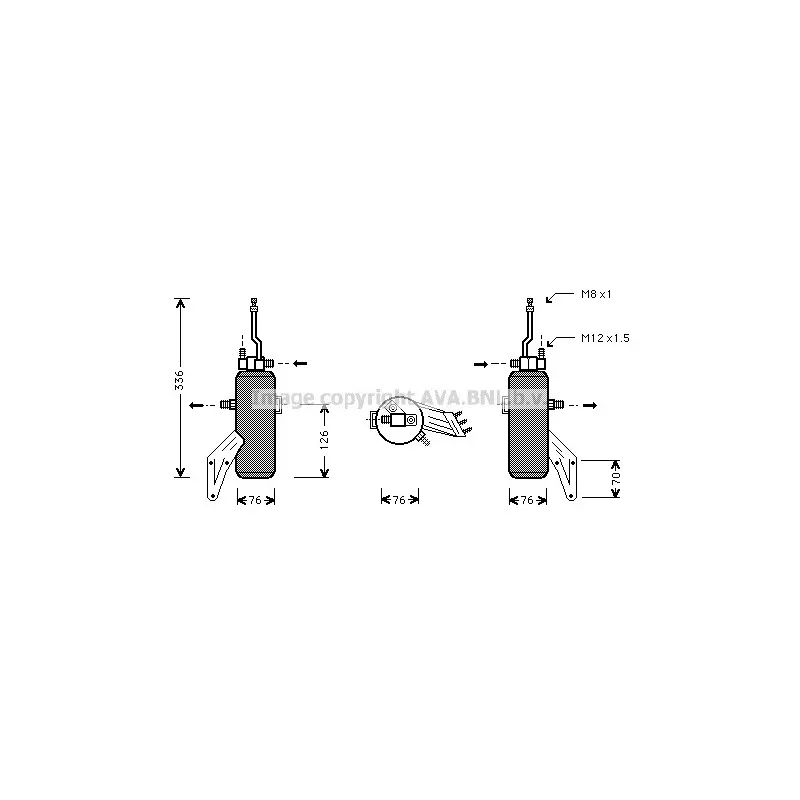 Filtre déshydratant, climatisation AVA QUALITY COOLING FDD293