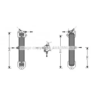 Filtre déshydratant, climatisation AVA QUALITY COOLING FDD295