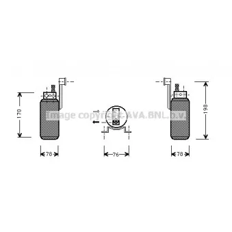 Filtre déshydratant, climatisation AVA QUALITY COOLING FDD296